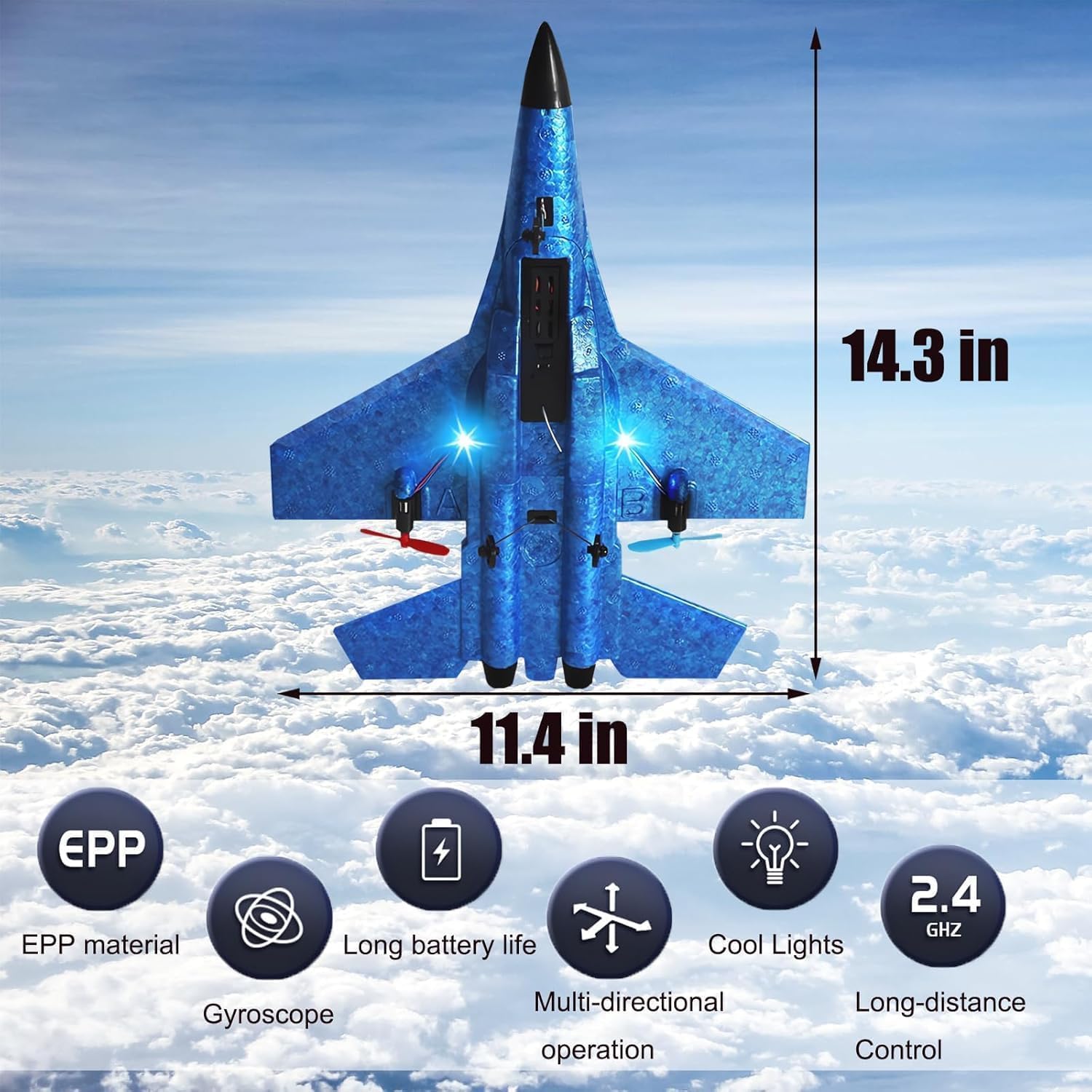 RC Fighter Jet Aircraft with Remote Control