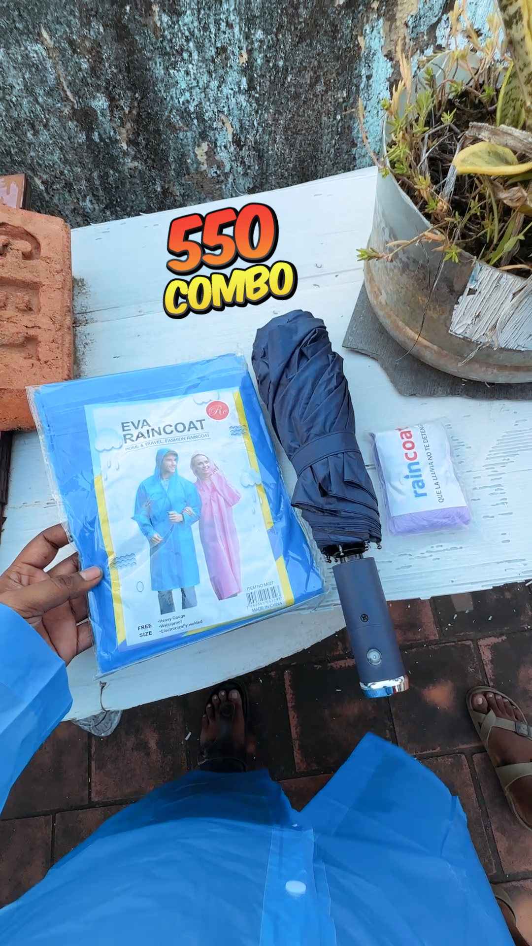 Automatic Umbrella with Light -Combo